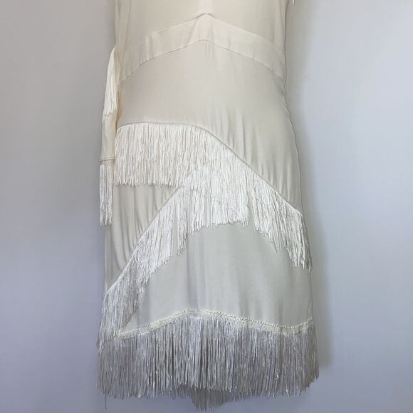 Joie Dress “Amiyah” White Flapper Fringe So Gatsby NWT 8 - Picture 4 of 9